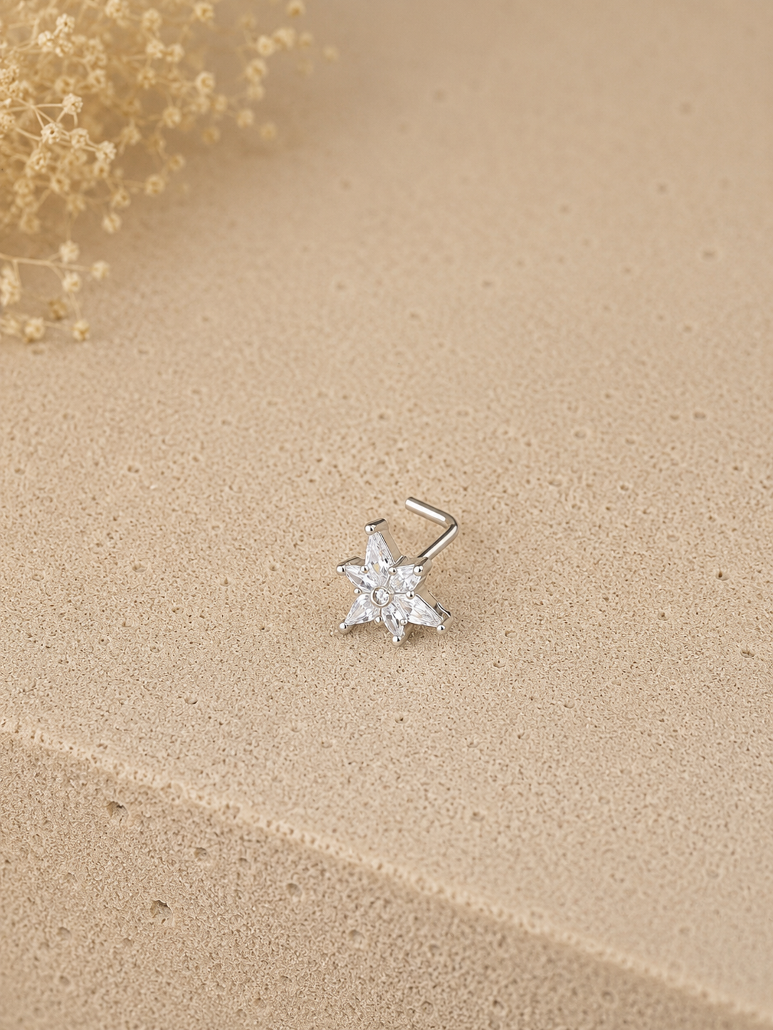 ANGÉLE Mother-of-Pearl Angel Wing Navel Piercing in 316L Surgical Steel – Sparkling Rhinestones