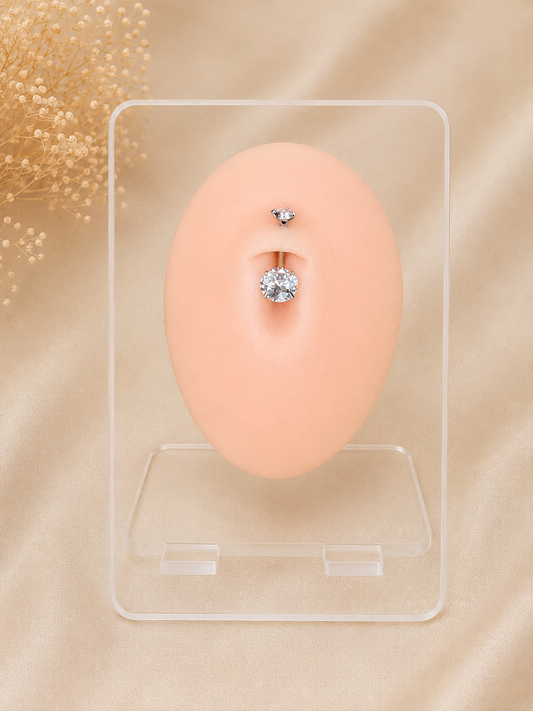 Bauchnabelpiercing Doppel-Diamant