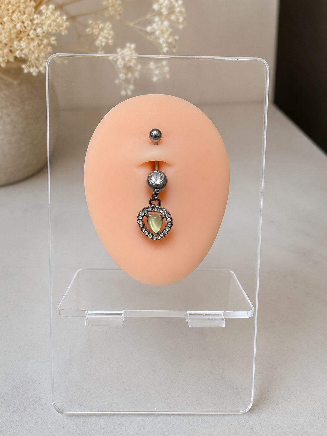 Piercing Nombril Zircon Argenté en Acier Chirurgical | Maison Marinette