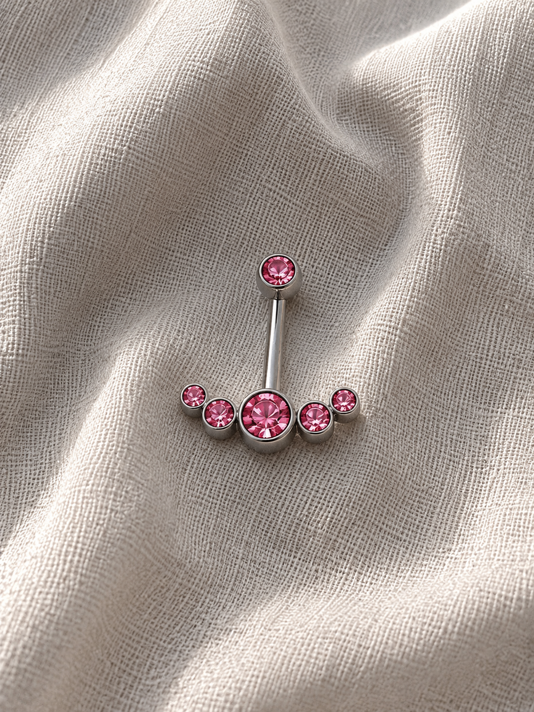Piercing Nombril AZUR ROSALIE Strass Eclat en Acier Chirurgical 316L – Strass Scintillants