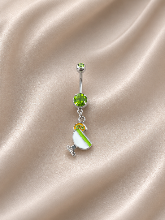 Piercing Nombril Cocktail Vert en Acier Chirurgical | Maison Marinette
