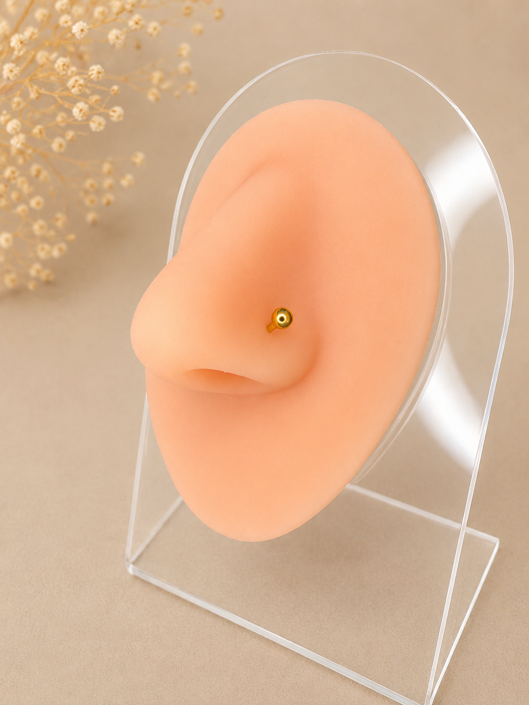 Piercing Nez Point doré simple en Acier Chirurgical | Maison Marinette