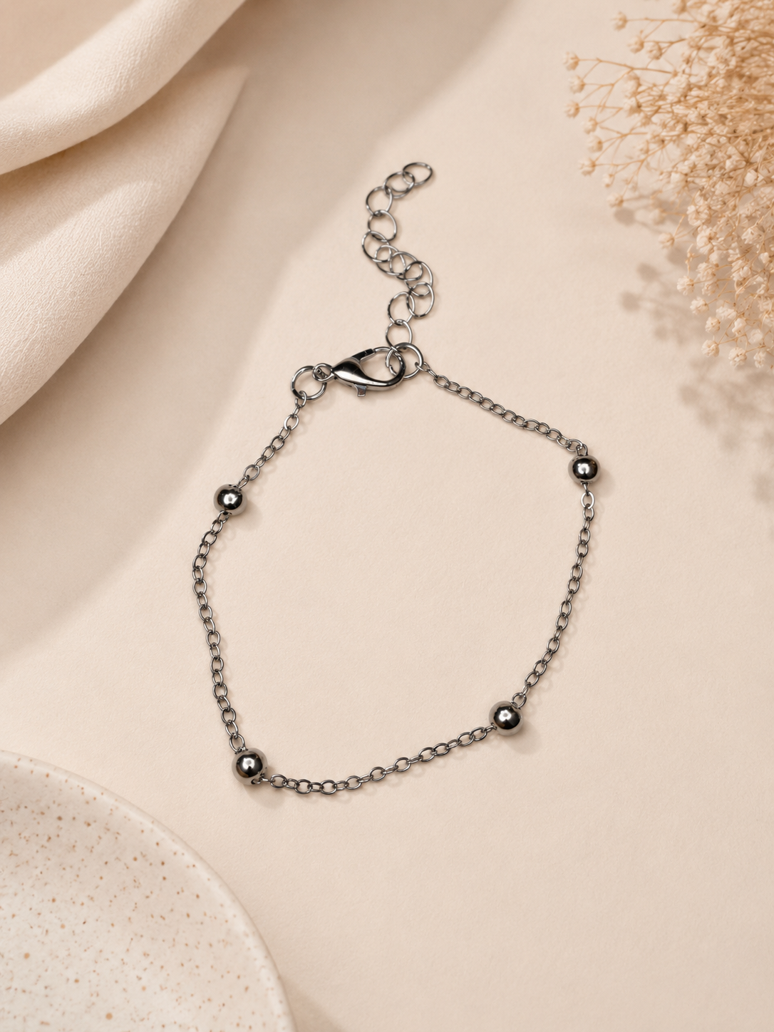Bracelet Chaîne boule espacé