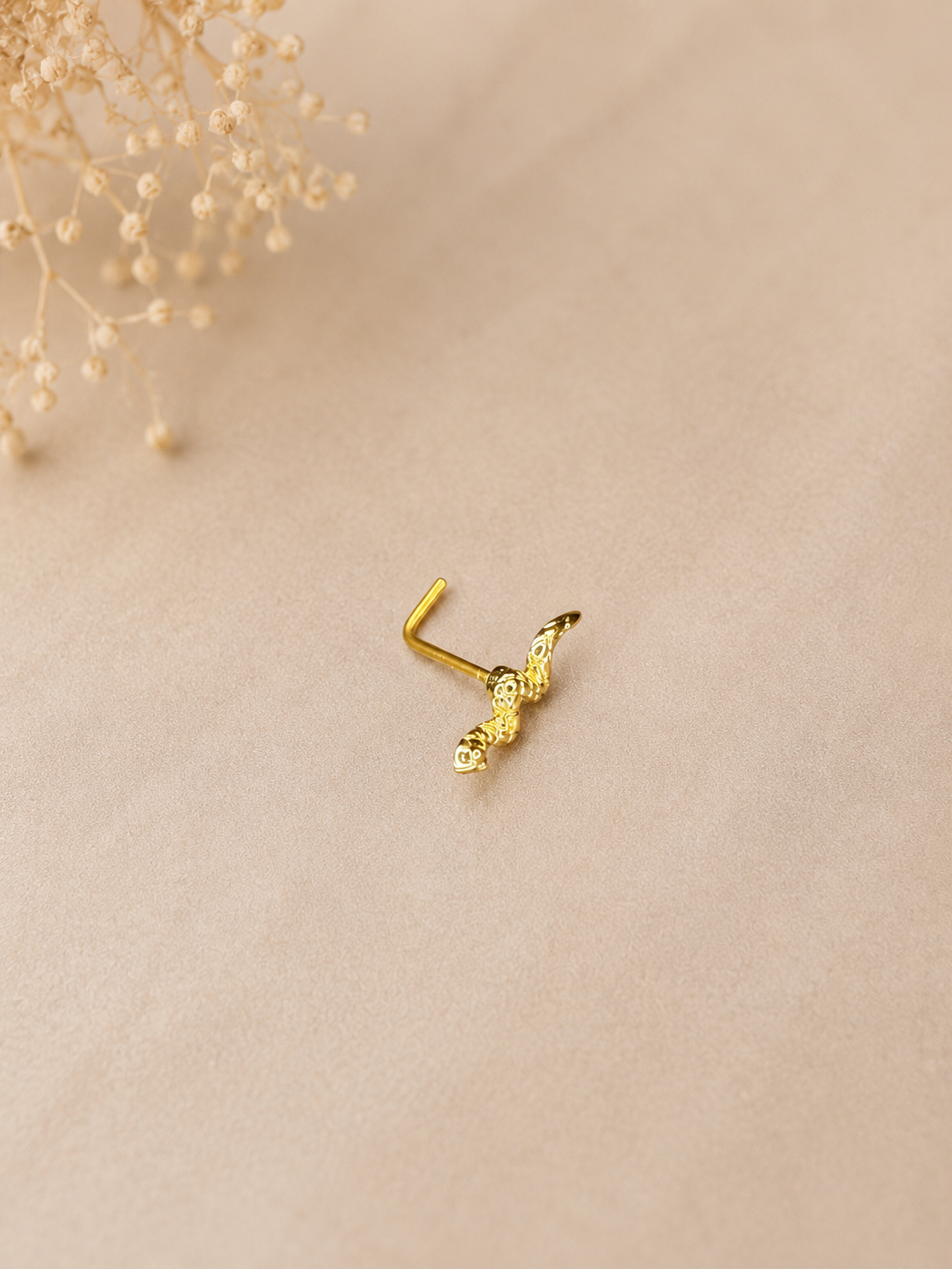 Piercing Nez Serpent argenté / doré en Acier Chirurgical | Maison Marinette