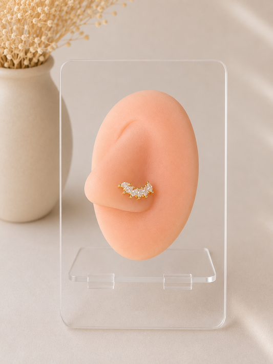 Piercing Nez Arqué doré en Acier Chirurgical | Maison Marinette