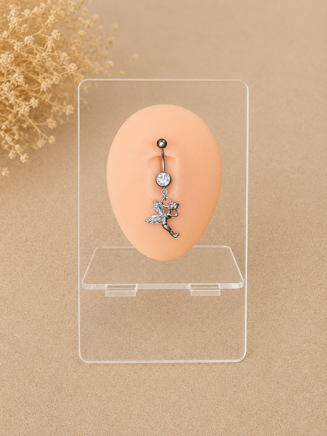 Piercing Nombril Fée Argentée Verte ou Blanche en Acier Chirurgical | Maison Marinette