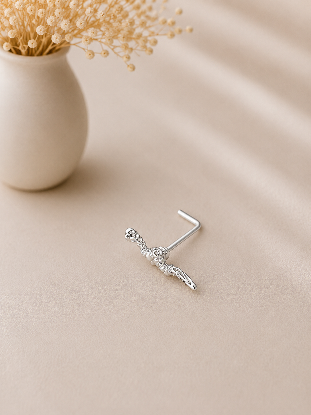 Piercing Nez Serpent argenté / doré en Acier Chirurgical | Maison Marinette