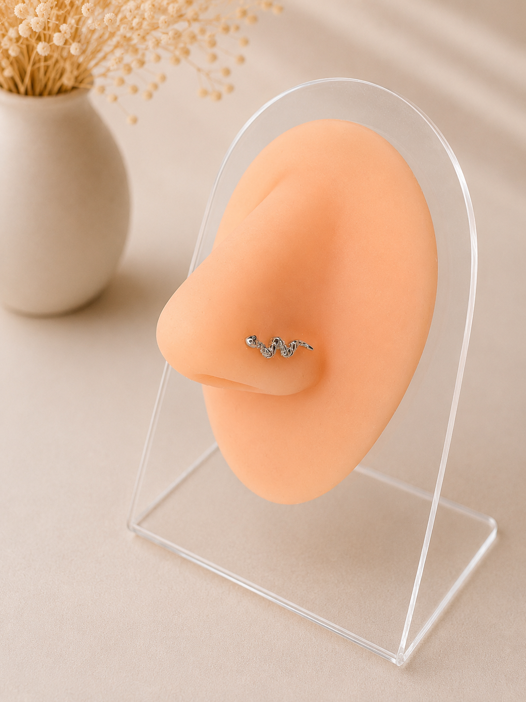 Piercing Nez Serpent argenté / doré en Acier Chirurgical | Maison Marinette