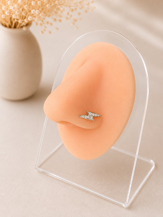 Piercing Nez Eclair argent en Acier Chirurgical | Maison Marinette